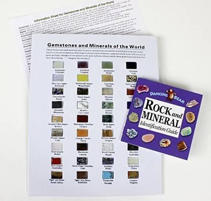 Dancing Bear Rocks & Minerals From Around World, 36 Pc Assorted Gem Stone Collection, Favorites Include Amethyst, Lapis, Turquoise, Rose