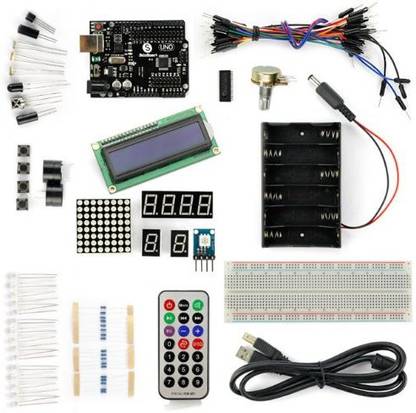SainSmart Uno R3 Starter Kit With 16 Basic Arduino Tutorial Projects For Beginner (1602 Lcd Included)