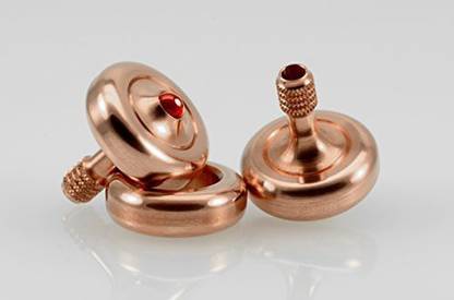 Generic Lambda Solid Copper, Ruby Tipped Spinning Top
