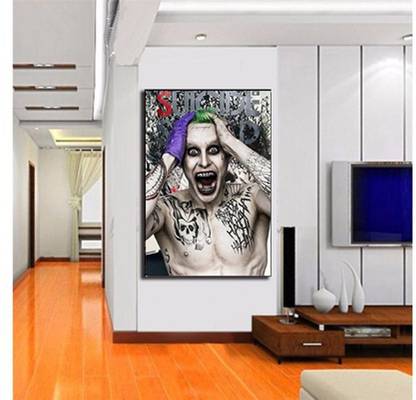 The Joker Suicide Squad Characters Jared Leto Poster Wallpaper Home Bar Wall Decor 3D Poster