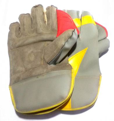 MK Wicket Keeping Gloves. Leather Gloves for Cricket, Color As per Availability,Size- 28/ 20 cm Wicket Keeping Gloves