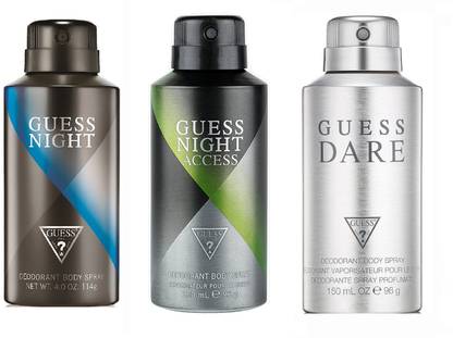 GUESS Dare, Night and Night Access Deodorant 150ML Each (Pack of 3) Deodorant Spray  -  For Men & Women