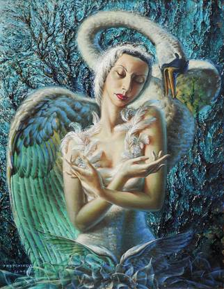 The Dying Swan - "Vladimir Tretchikoff Paintings Collection" - Premium Quality Poster For Home And Office Décor Paper Print