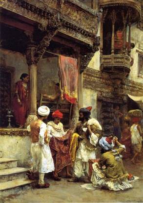 The Silk Merchants - "Edwin Lord Weeks Paintings Collection" - Premium Quality Poster For Home And Office Décor Paper Print
