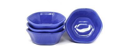 The Himalayan Goods Company Ceramic Vegetable Bowl Stoneware Ceramic Dessert or Side Dish Bowl (150 ml) 4.5 inches (4)
