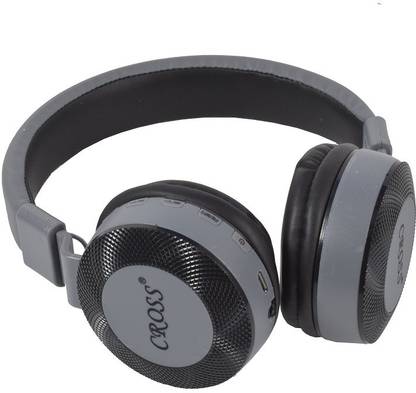 CROSS CR-119 wireless Bluetooth Headphone With FM and SD Card Slot/ with music and calling controls (BLACK) Bluetooth