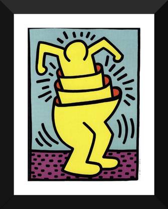 Puzzle - "Keith Haring Paintings Collection" - Premium Quality Framed Poster For Home And Office Décor Paper Print