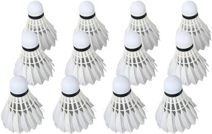 TIMA A+27 XD Feather Shuttlecock (Pack of 12) पंख शटल  - सफेद
