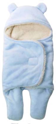 BRANDONN All season Use- Supersoft , Double Layered Premium Quality , Baby Wrapper Cum Baby carrier Bag Cum baby Blanket Sleeping Bag