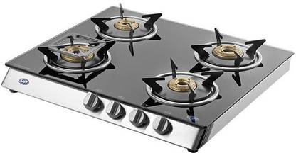 Kaff KC 70 SS GI Glass Automatic Gas Stove