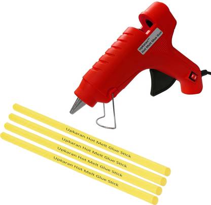 Upkaran Electronic Hot Glue Gun Best Quality of 40w With 4 Hot Melt Glue Sticks(10inch) For Art, Craft, Clothes, Fabric, Crafting work Standard Temperature Corded Glue Gun