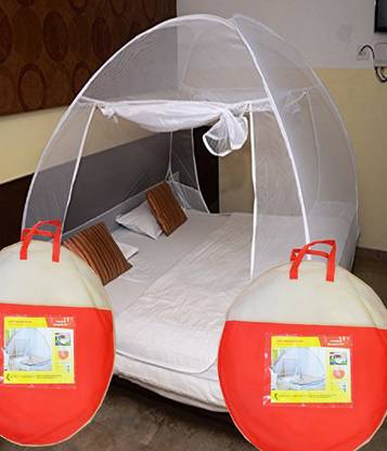 Athena Creations Polyester Adults Washable Foldable Double Bed Mosquito Net Mosquito Net