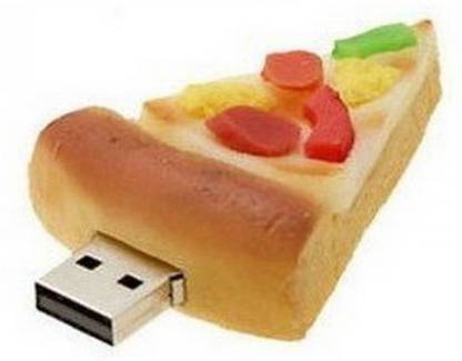 microware Pizza Shape 32 GB Pendrive 32 GB Pen Drive Compatible with Desktop Computer, Television, Laptop USB 2.0 Rubber Case