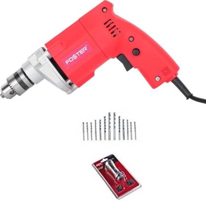 FOSTER Foster FPD-010A (With 10 Drill Bits + Skil - By Bosch Torch) Pistol Grip Drill Pistol Grip Drill