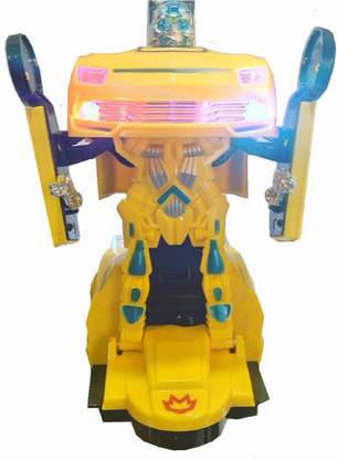 Fabofly Deformation Car - Converts Car into Robot & Robot into Car (Bump & Go with Music & Lights)