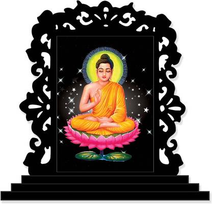 Vprint Bhagwan Gautam Buddha Car Dashboard idols Figurine Showpiece Decorative Showpiece  -  12 cm