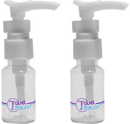TRAVELTUBES 20 ml mini round plastic lotion pump bottles,transparent,empty, refillabl,high quality,multipurpose for travel & daily use 20 ml Bottle