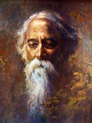 Portrait Of Gurudev Rabindranath Tagore - Premium Quality Poster For Home And Office Décor Paper Print