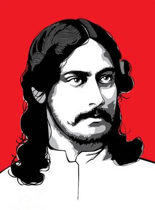 Young Rabindranath Tagore - Digital Art - Premium Quality Poster For Home And Office Décor Paper Print