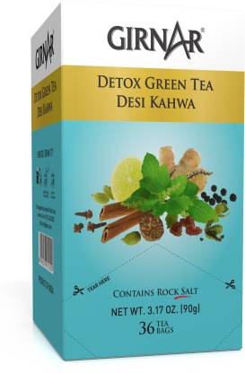 Girnar Tea Tea Detox / Desi Kahwa (36 Tea Bags) Herbs, Spices Green Tea Bags Box