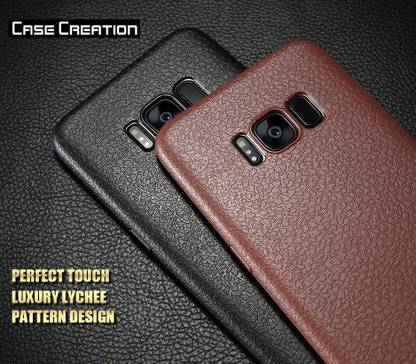 CASE CREATION Back Cover for Samsung Galaxy S8 Leather case Ultra Thin Perfect Fitting Premium Imported High quality 0.3mm Crystal Matte Finish leather case Flexible Soft Black Border Corner protection