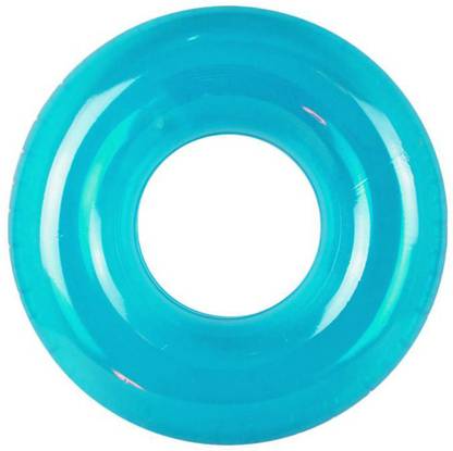INTEX ? Original Premium Neon Inflatable Transparent Swim Tube Ring (Blue) Swim Floatation Belt