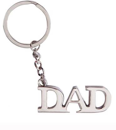 Universal premium Dad Words Metal Keychain - silver Key Chain