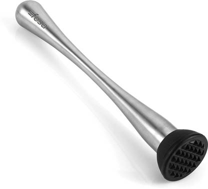 fesa Muddler for Bar Cocktails and Kitchen Smasher with Nylon Head Barware Mojito Stainless Steel Masher