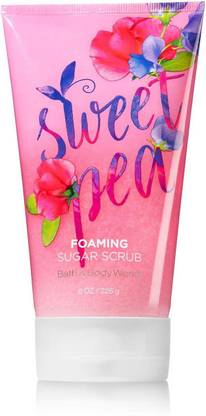 BATH & BODY WORKS Foaming Sugar Scrub, Sweet Pea - 226g (8oz) Scrub