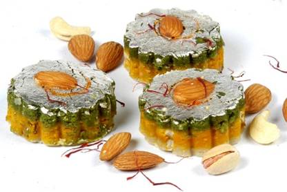 Ghasitaram Gifts Kaju-Kesar-Pista-Flowers Box