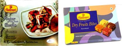 Haldiram's Anjeer Dry Fruit Burfi and Dry Fruit Bite (Combo Pack) Box