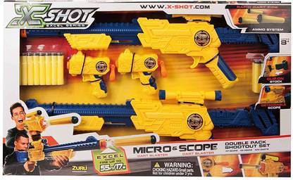 Zuru X-SHOT Excel Combo Double Scope & Micro Guns & Darts