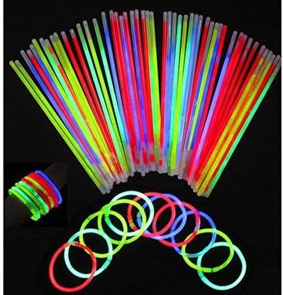 PartyballoonsHK Glow in The Dark Sticks Bands Premium Lumistick Bracelets Assorted Colors  Party Glow Ornament