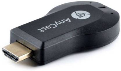 BJOS best quality New model AnyCast M4 Plus TV HDMI Wireless Display Dongle Mobile to TV FULL HD for Android phone iPhone windows Phone iPad Laptop Tablet Mirracast TV stick for high definition (Black Color) Media Streaming Device