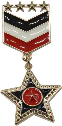 Men Style Star Medal Medal Brooch Pin Badge Lapel Pin Brooch