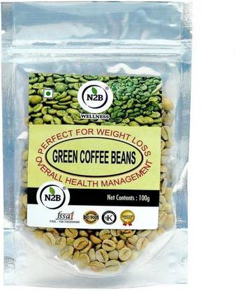 N2B A++ Green Coffee Beans- Reduce Body Fat, Weight Loss, :Enhance energy, Control diabetes and cholesterol Instant Coffee