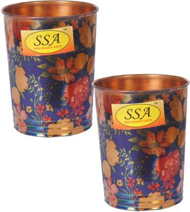 Shivshakti Arts (Pack of 2) C-1252-2 Glass Set Water/Juice Glass