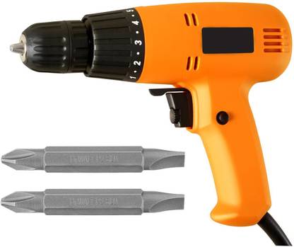 GREEN HOME GHSDM2092 Screw Driver Multi Colour/ 280 Watt/220 Volts/Pistol Grip/Variable speed trigger/27.4*24.2*10.8 cm/2 High Quality Screw Bits Collated Screw Gun
