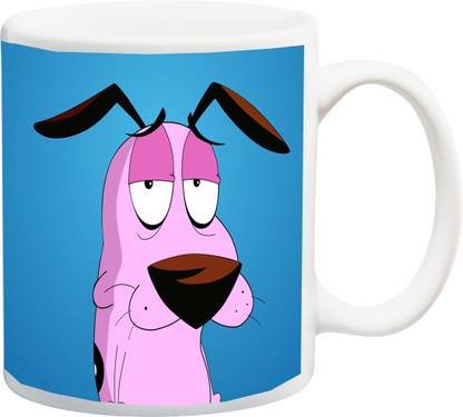 ME&YOU Gifts For Boy Girl Kids Niece Children Brother Nephew Sister Cousin On Happy Birthday (IZ17-VK-MU-01561) Courage The Cowardly Dog Printed Ceramic Coffee Mug