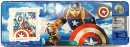 A2Z Calculator; LIght; Twin Sharpener; Compass Avenger Art Plastic Pencil Box