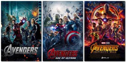 The Avenges Initiative 3 Moives Posters Paper Print