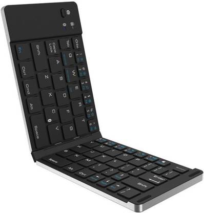 Lambent F66 Portable Mini Bluetooth Wireless Foldable Keyboard Compatible With All Android and IOS Device Bluetooth Standard Multi-device Keyboard