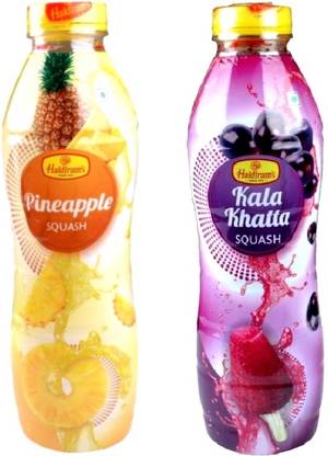 Haldiram's Pineapple Squash and Kala Khatta (Combo Pack)