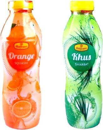 Haldiram's Orange Squash and Khus Squash (Combo Pack)
