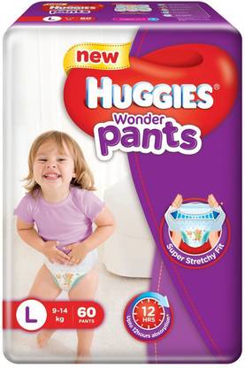 Huggies Wonder Pants Large Size Diapers (60 Count) - L