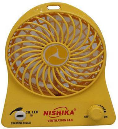 Jeeya Nishika Emergency Fan Rechargeable 175 mm Table Fan