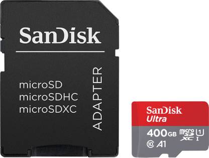 SanDisk SDSQUAR-400G-GN6MA Ultra 400 GB MicroSDHC Class 10 98 MB/s  Memory Card Compatible with Mobile