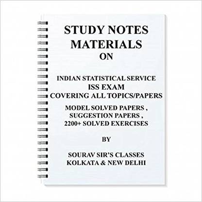 Study Materials For Indian Statistical Service Iss [ Pack Of 8 Books ] Exam 