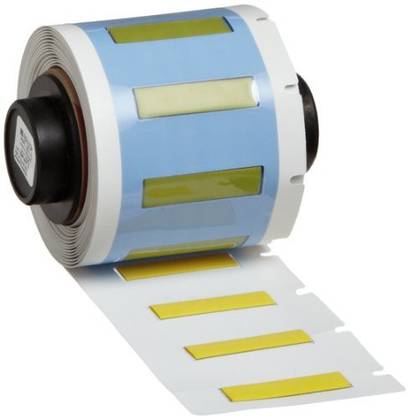 BRADY TLS 2200 and TLS PC Link 1.015" Width x 0.235" Height, B-342 Heat-Shrink Polyolefin, Matte Finish Yellow PermaSleeve Wire Marke