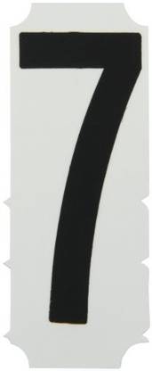BRADY 6500-7, Quik-Align Labels, 3" Height, Black, Legend "7" (10 per Package)